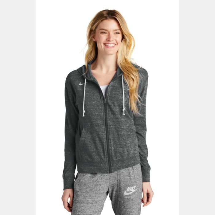 Ladies Gym Vintage Full Zip Hoodie Thumbnail