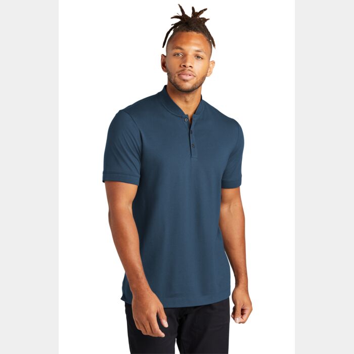 Stretch Pique Henley Thumbnail