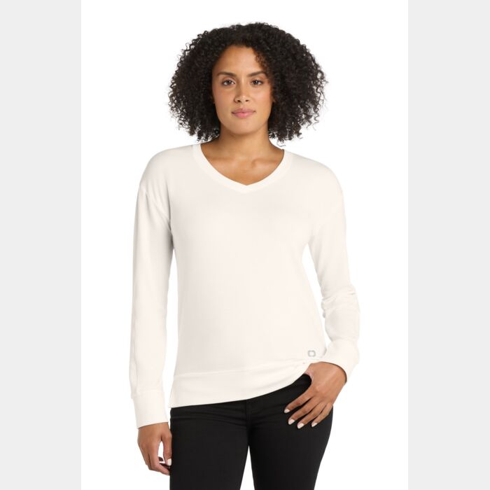 Ladies Luuma Flex Long Sleeve V Neck Thumbnail