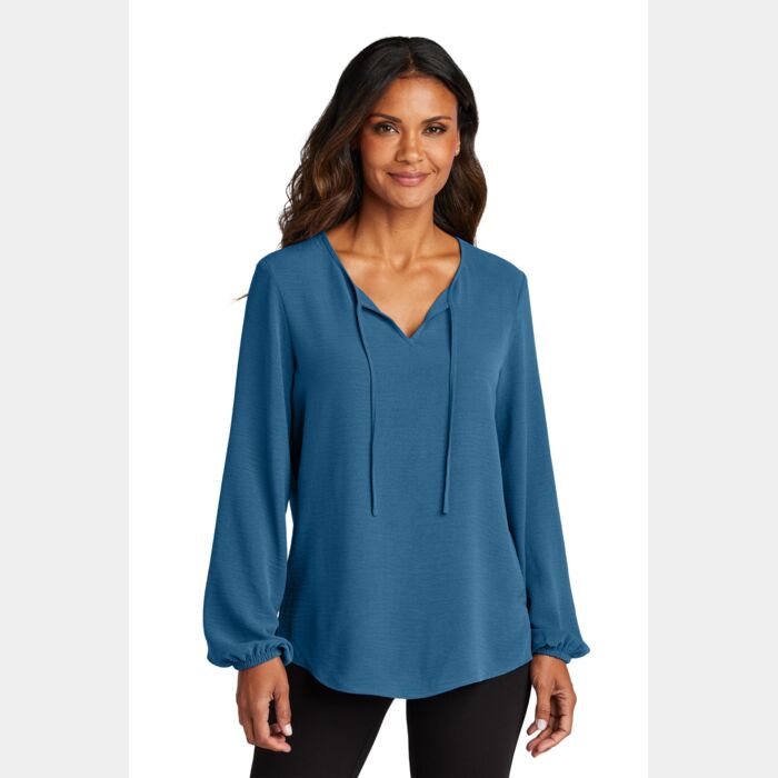 Women's Textured Crepe Blouse Thumbnail