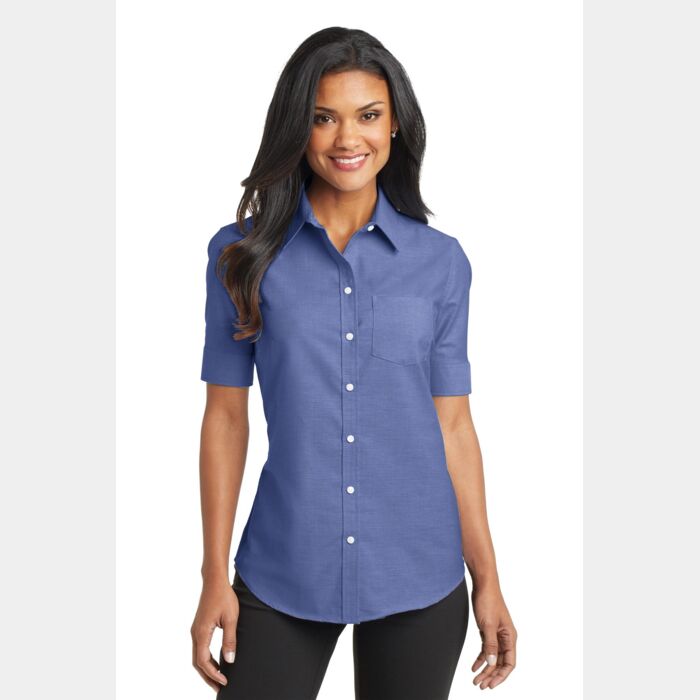 Women's Short Sleeve SuperPro Oxford Shirt Thumbnail