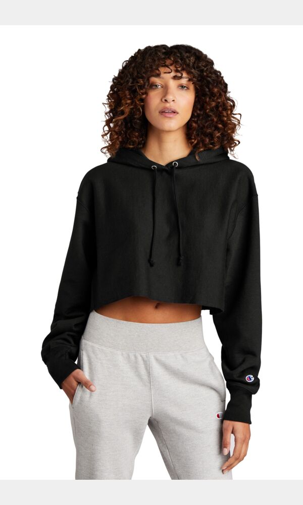 Women's Reverse Weave ® Cropped Cut Off Hooded Sweatshirt Thumbnail