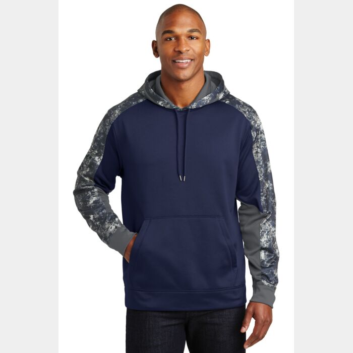 Sport Wick ® Mineral Freeze Fleece Colorblock Hooded Pullover Thumbnail