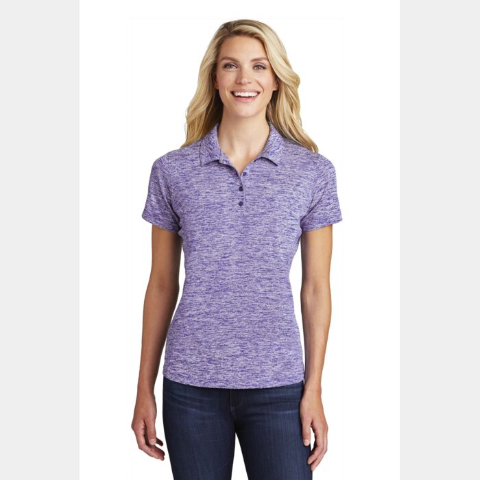 ® Ladies PosiCharge ® Electric Heather Polo Thumbnail