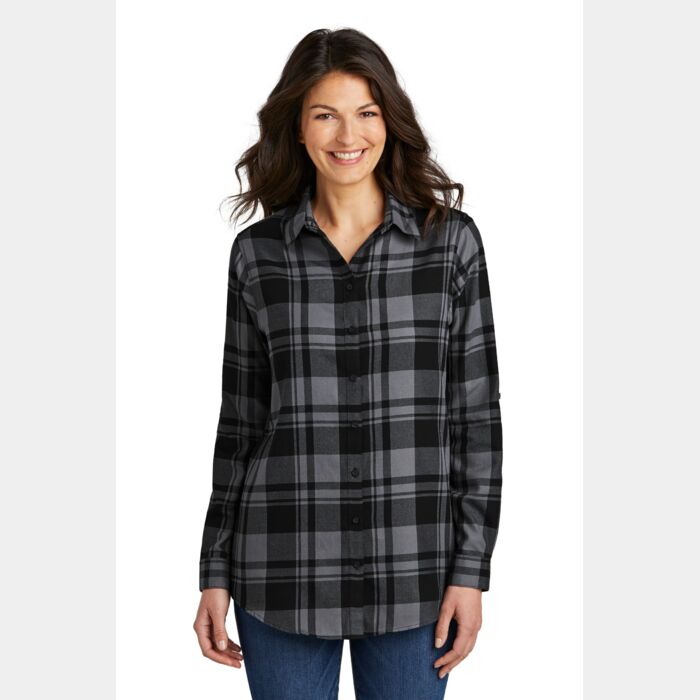 Ladies Plaid Flannel Tunic Thumbnail