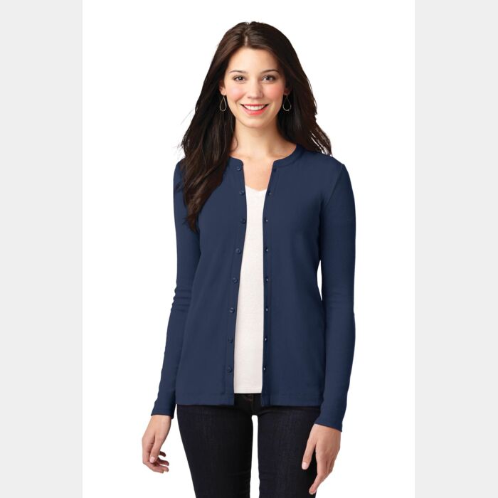 Ladies Concept Stretch Button Front Cardigan Thumbnail