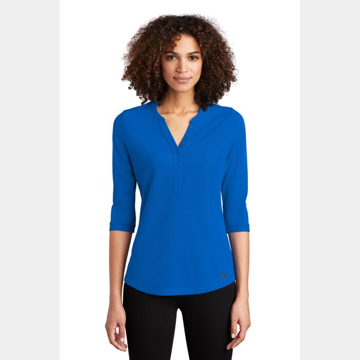 ® Ladies Jewel Henley Thumbnail