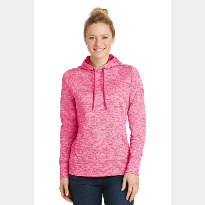 Ladies PosiCharge ® Electric Heather Fleece Hooded Pullover Thumbnail