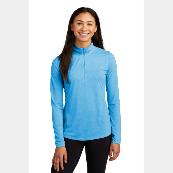 ® Ladies PosiCharge ® Tri Blend Wicking 1/4 Zip Pullover Thumbnail