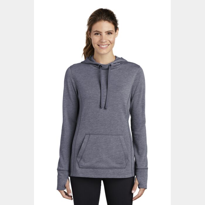 ® Ladies PosiCharge ® Tri Blend Wicking Fleece Hooded Pullover Thumbnail