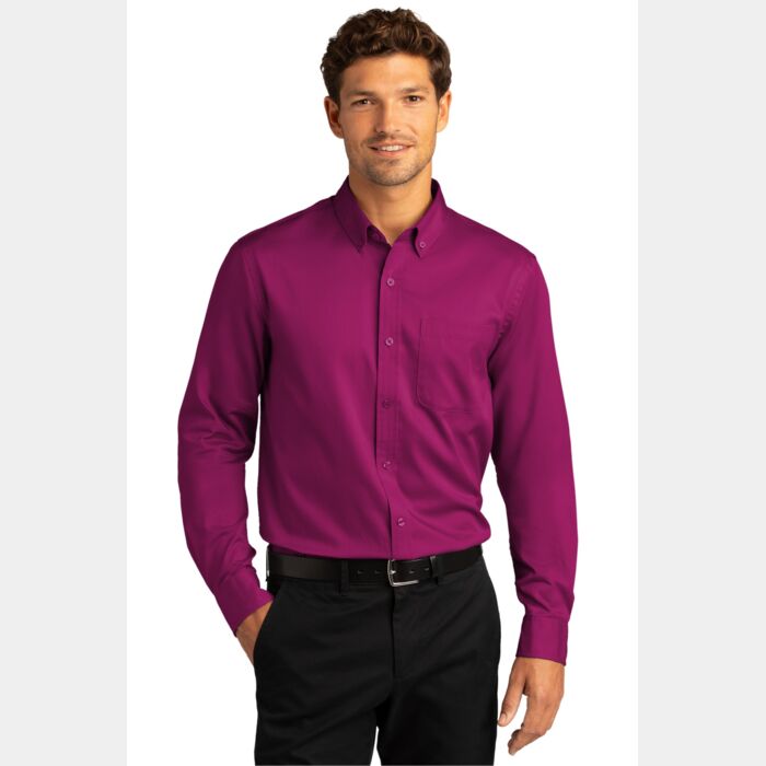 Long Sleeve SuperPro ™ React ™ Twill Shirt Thumbnail