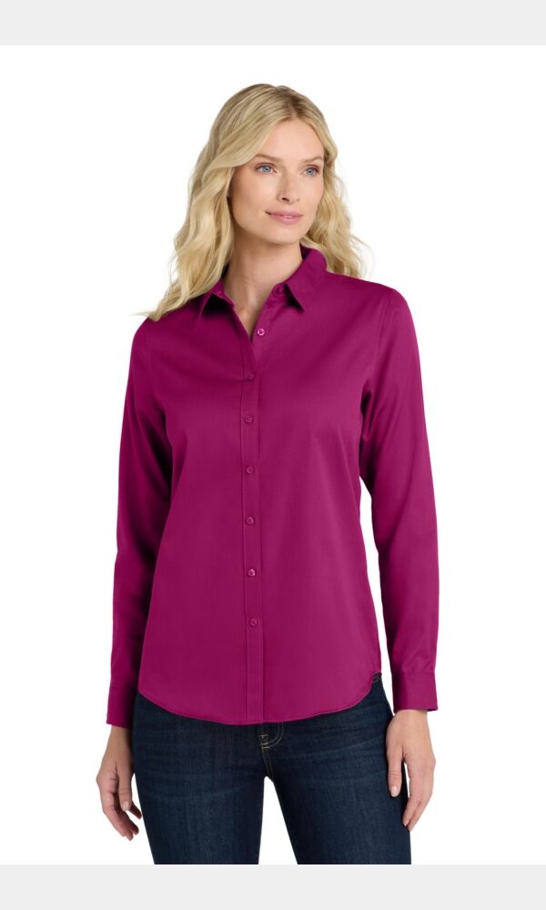 Ladies Long Sleeve SuperPro ™ React ™ Twill Shirt Thumbnail