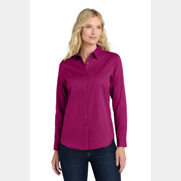 Ladies Long Sleeve SuperPro ™ React ™ Twill Shirt Thumbnail
