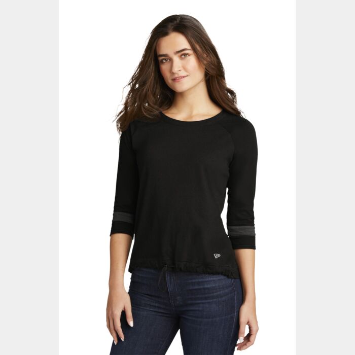 Ladies Tri Blend 3/4 Sleeve Tee Thumbnail